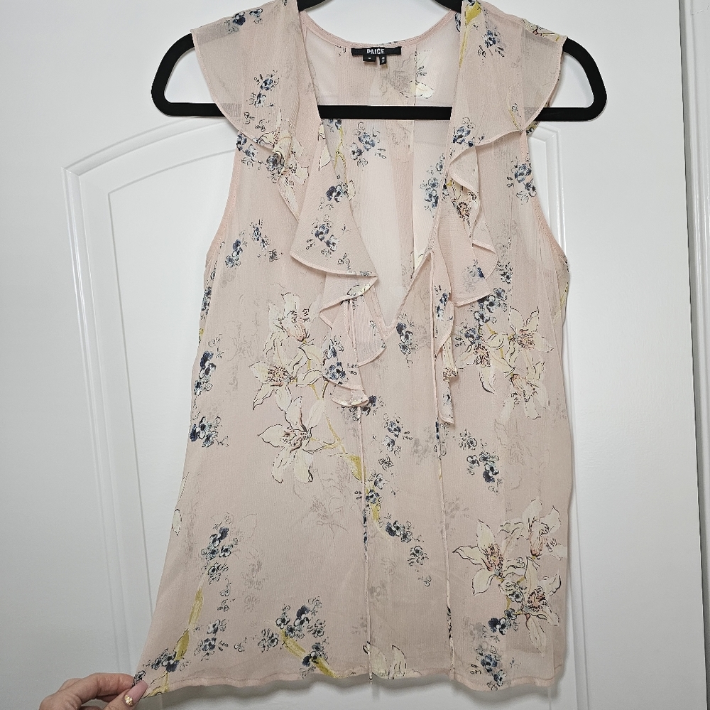 Paige silk blouse size small
